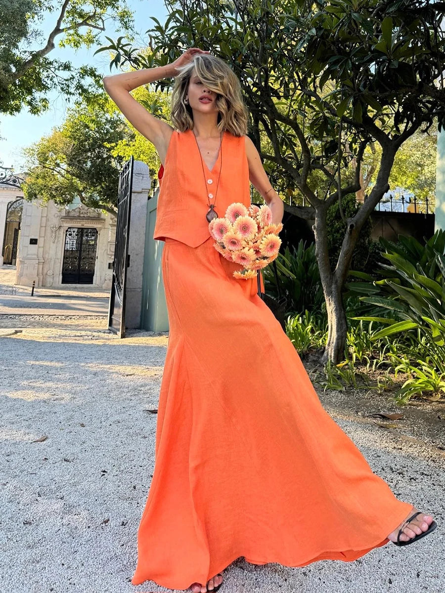 Skirt Suit 2-Piece Set