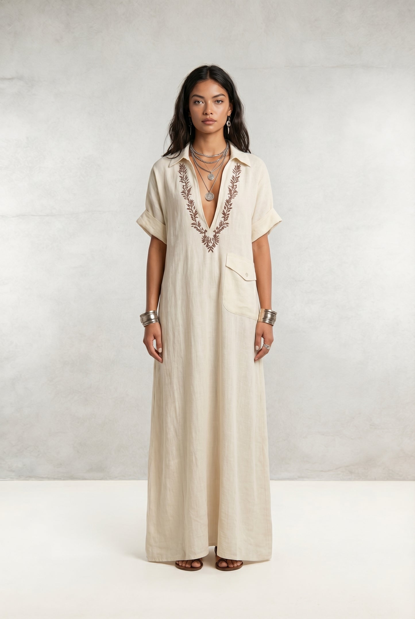 Boho Embroidered Dress