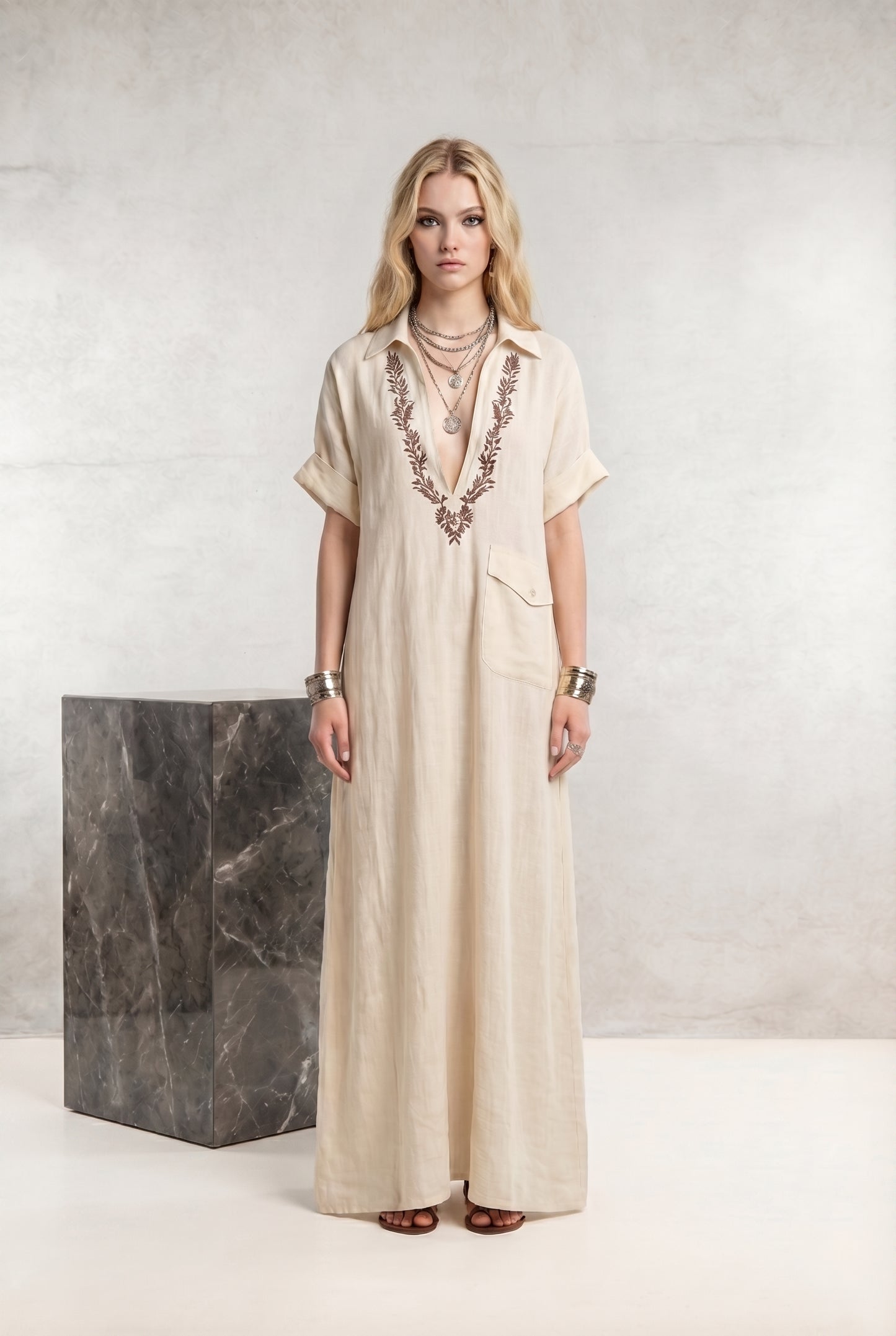 Boho Embroidered Dress