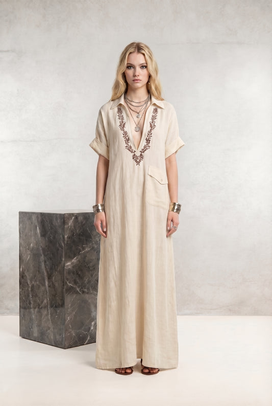 Boho Embroidered Dress