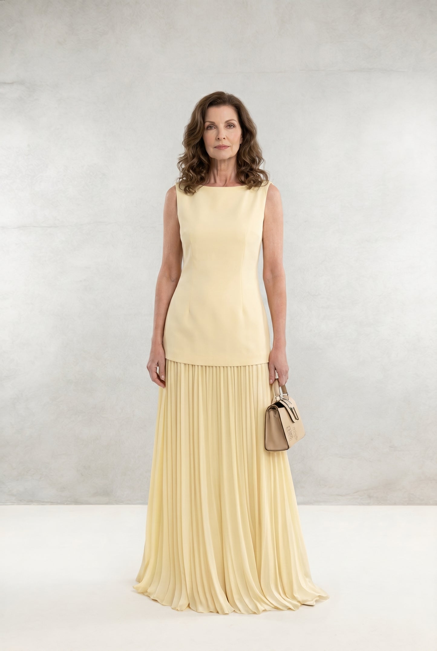 Vest Pleated Skirt 2-Piece Set