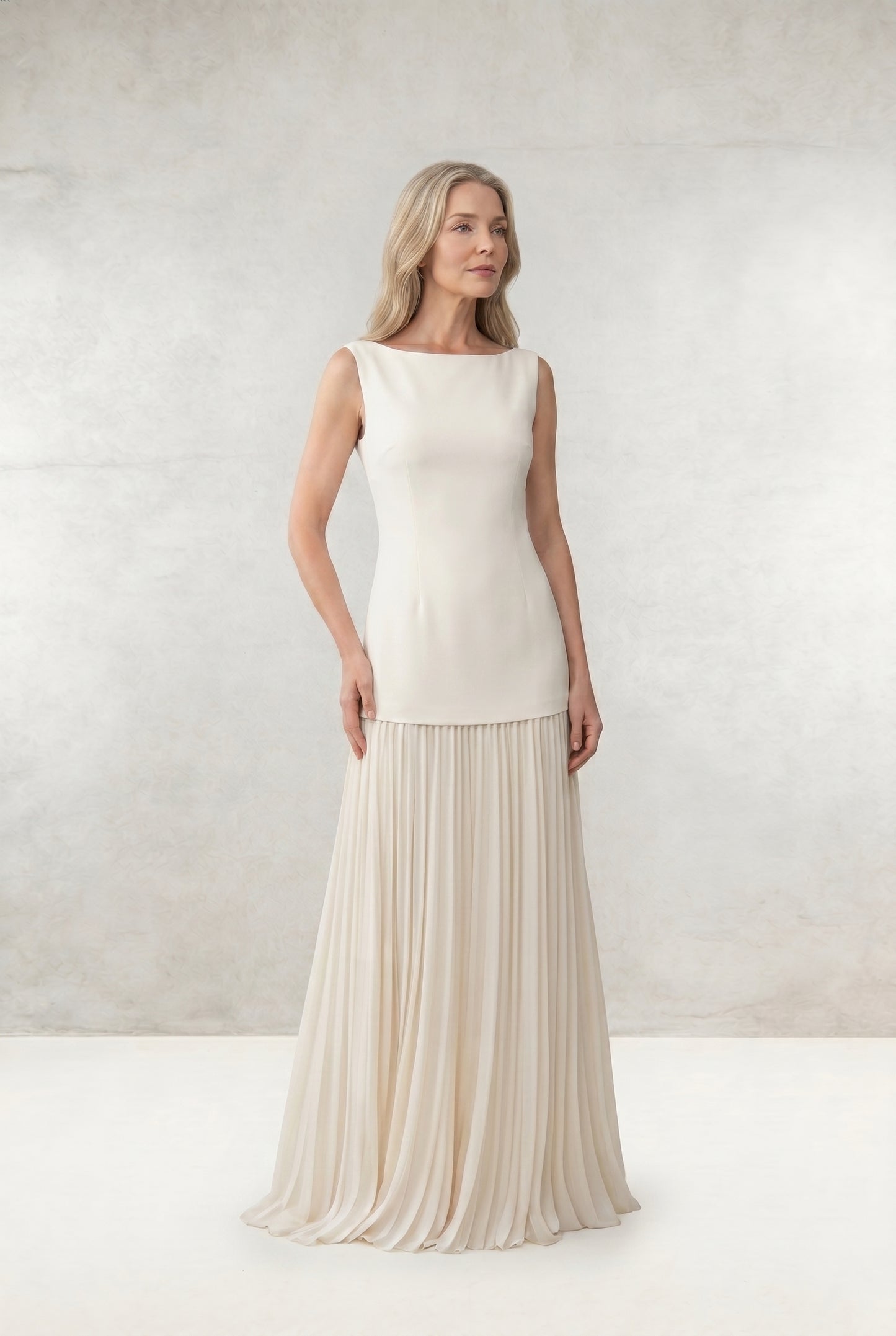 Vest Pleated Skirt 2-Piece Set