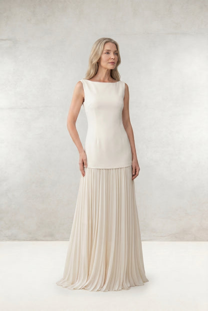 Vest Pleated Skirt 2-Piece Set
