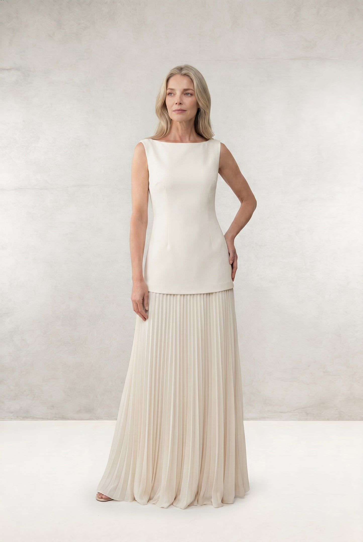 Vest Pleated Skirt 2-Piece Set