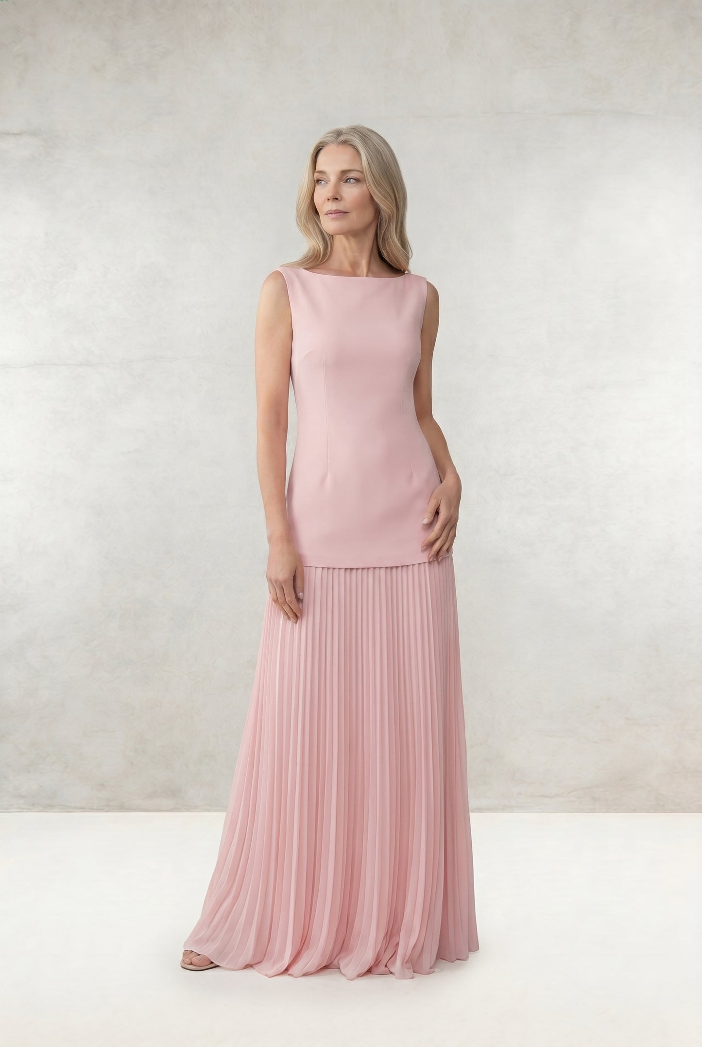 Vest Pleated Skirt 2-Piece Set