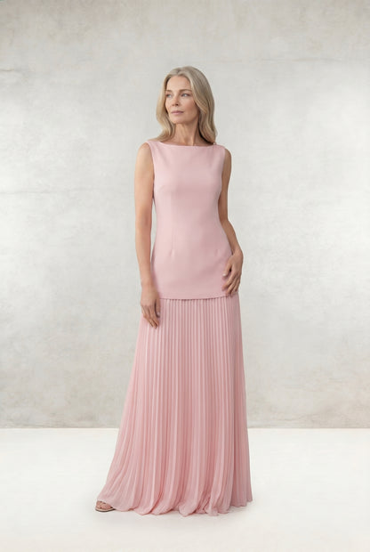Vest Pleated Skirt 2-Piece Set