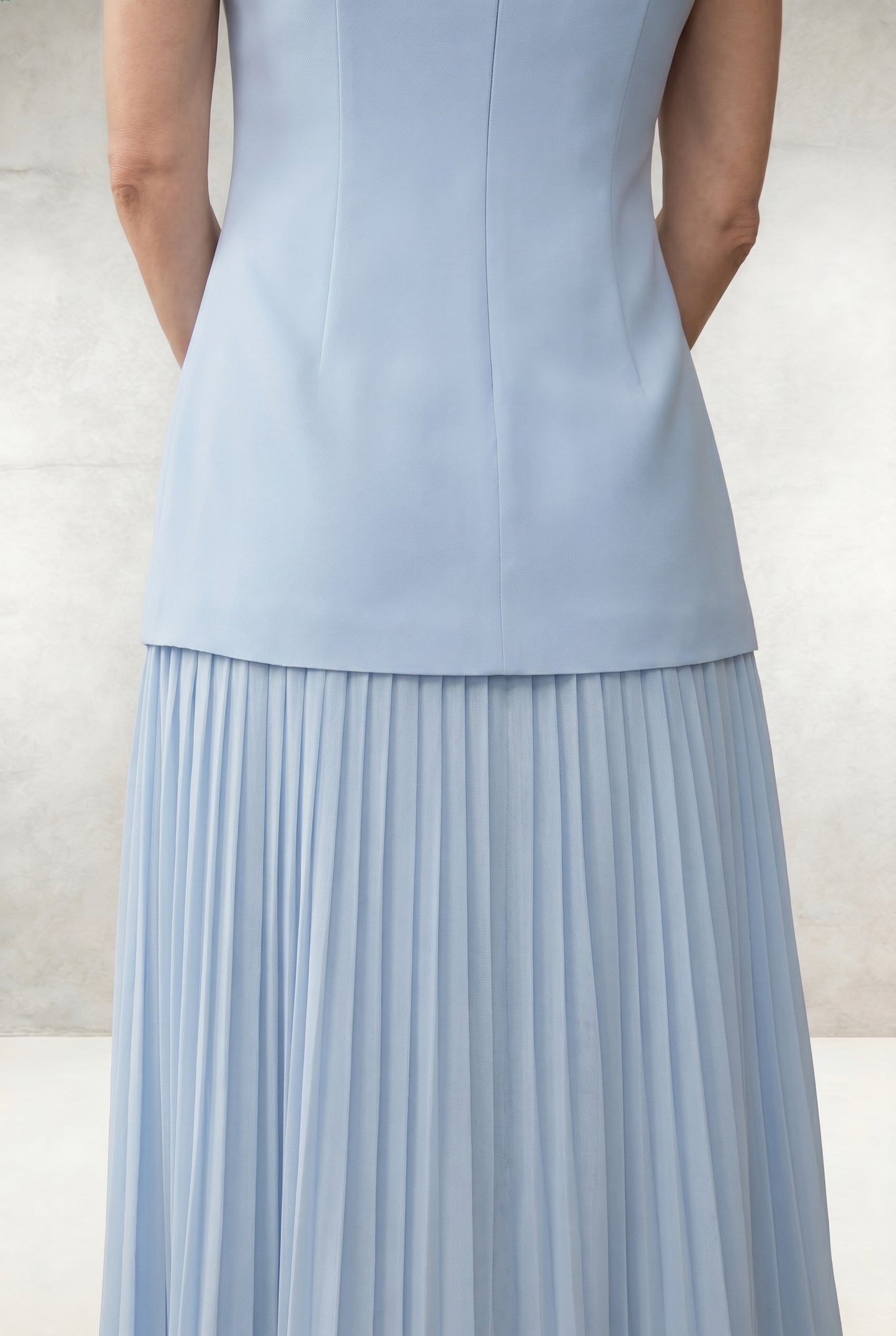 Vest Pleated Skirt 2-Piece Set